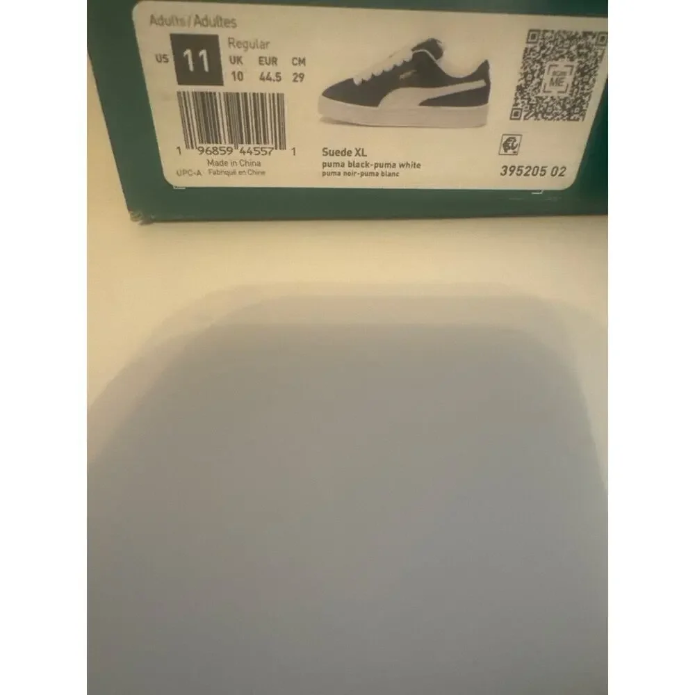 PUMA Suede XL Black White Men’s Skate Sneakers Low Top Shoes 11 size